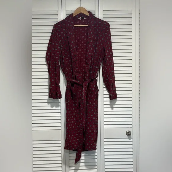 Majestic Red Patterned Men's Robe - Picture 2 of 3